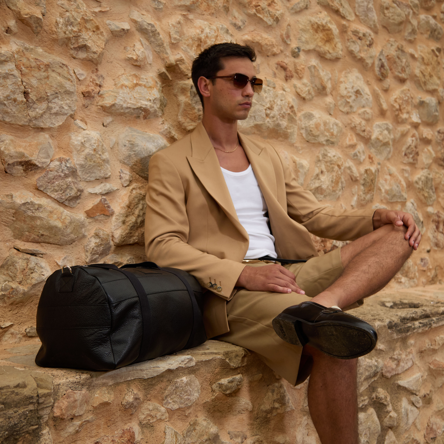 Saint Tropez Holdall in Black